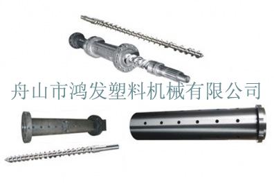 Rubber screw, barrel